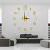 Large Creative Luminous Silent Clock Acrylic Number Decorative Wall Clock DIY Hanging Clock for Bedroom Simple Style