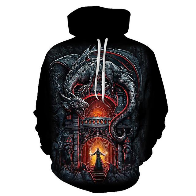 Men's Hoodie 3d Print, Horror Theme Hoodie Fashion Autumn and Winter Men's Sportswear