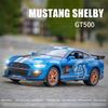 With Display Base 1/32 Alloy Die-cast Mustang Automobile GT500 Car Model Simulation Sound and Light Children's Toy Car Boy Gift Christmas Gift