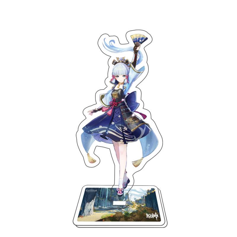 Игра Genshin Impact Стенд для фигурки Модель Игрушка 15 см Кэцин Шэнь Хэ Аратаки Итто Акриловая пластина с фигуркой Настольное украшение Подарок