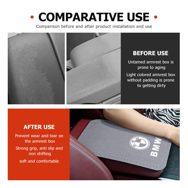 YMZP2 Car Seat Protection Center Console Armrest Mat Accessories For BMW M Sport M2 M3 M4 M5 M6 E46 E90 E60 F10 F20 E87 X3 X6