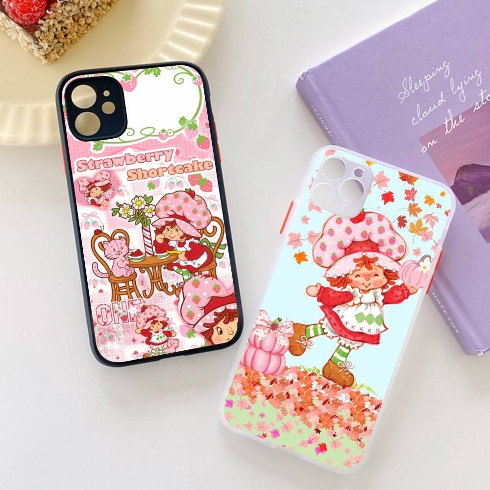 S-Клубничный S-Клубничный Торт Чехол Для Телефона Для iPhone 16 15 14 13 12 11 Pro Max 7 8 6 6s Plus Матовый Чехол