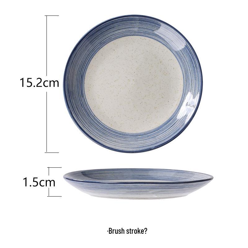 Керамическая тарелка ручной росписи в ретро-стиле, 6 дюймов, круглая - Пепельница, Плевательница, Тарелка для чая, Сухофруктов, Мелких закусок, Десертов.