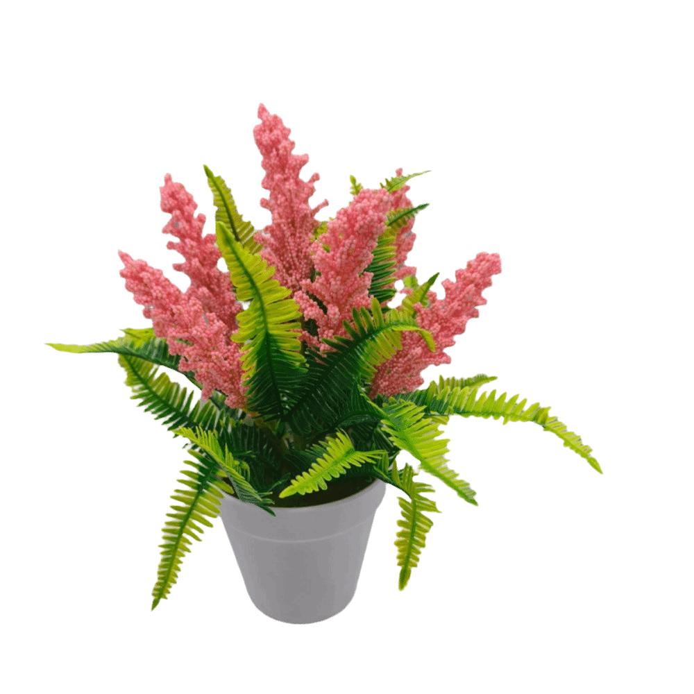 Plastic Artificial Lavender Bonsai Multicolor Artificial Plant Simulation Fern Leaves  Office Hotel