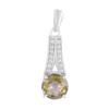 Silver Pendant with Nano 1.8ct Citrine, Cubic Zirkonia (2123125)