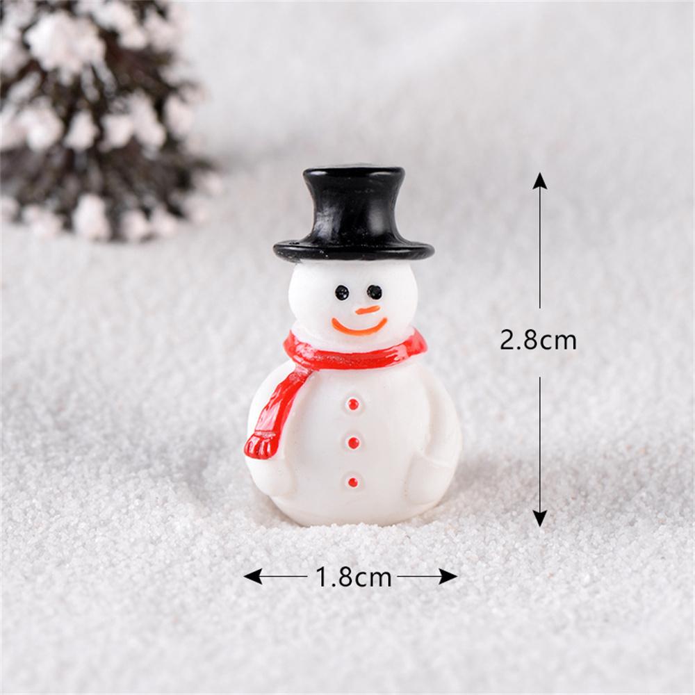 Christmas Resin Miniatures Figurines Santa Claus Snowman Elk Desktop Decor Ornaments Merry Christmas Decorations For Home 2023