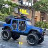 Новый 1:24 Jeep Wrangler Rubicon Модель пикапа из сплава, литая под давлением, игрушечная модель внедорожника, коллекция со звуком и светом, детский подарок
