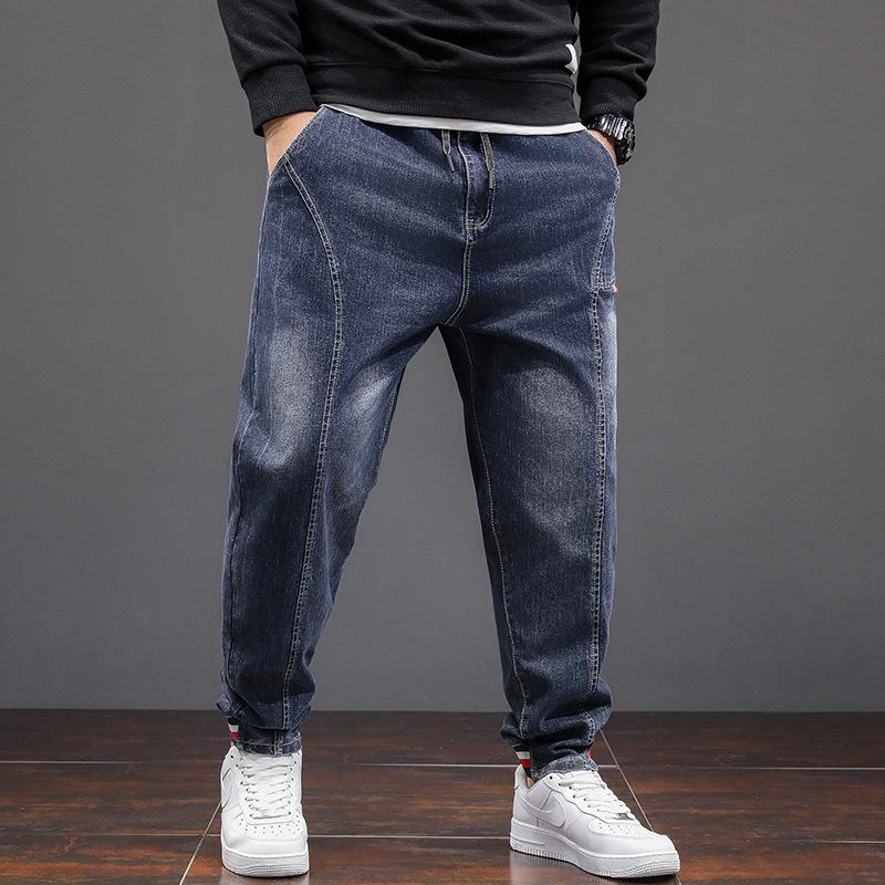 Мужские узкие джинсы с эластичной талией Xiaofeiniu: Модный, универсальный, удобный, подходит для всех размеров