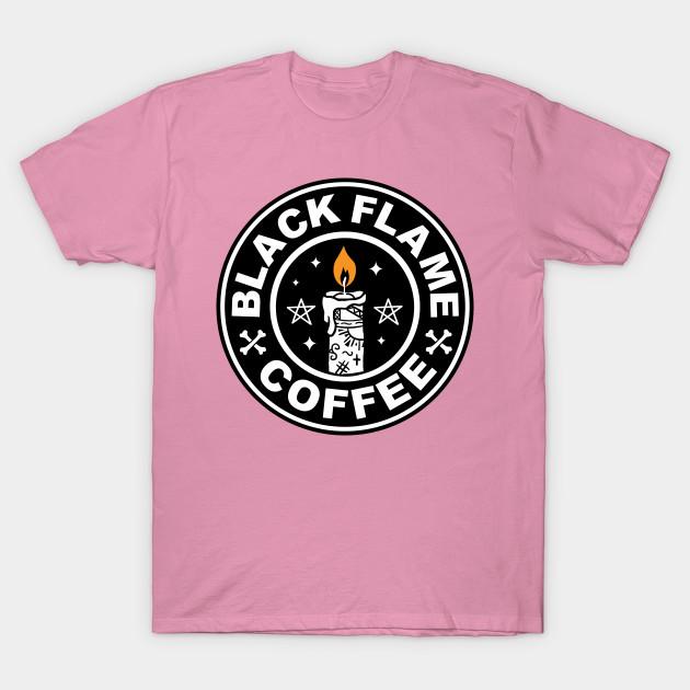 T Shirt Women Black Flame Coffee Harajuku Print Kawaii Tshirt Summer Short Sleeve Female T-Shirt Top Tee