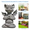 New 4 Styles Small Dinosaur Shape Meditation Sculpture Dragon Meditated Statue Resin Crafts Home Decor