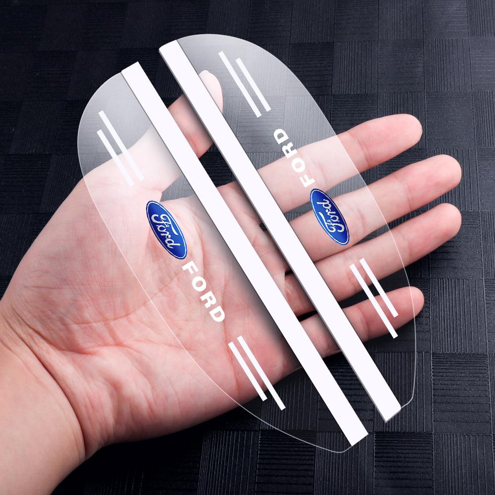 2Pcs Car Styling PVC Rear View Mirror Rain Eyebrow Sun Shade Protector Sticker For Ford ST Mk3 Focus Mustang Taurus Escape Kuga CVX1