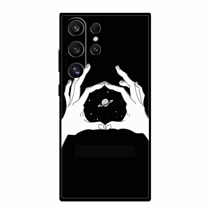 Чехол для телефона Samsung S25 Ultra S 25 Ultra Черный силиконовый мягкий задний чехол для Samsung Galaxy S23 S22 S24 Ultra Чехол Funda