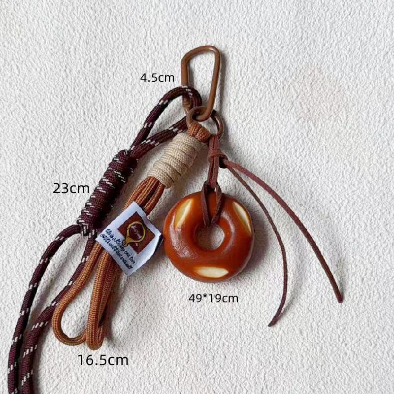 INS-Style Miu Series Alkaline Water Bread Bag - Cute Chocolate Pendant Jewelry Keychain