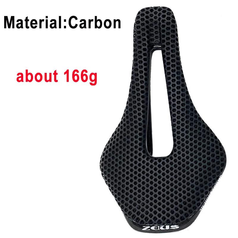 Седло для велосипеда, сверхлегкая подушка из углеродного волокна/нейлона с 3D принтом, удобное дышащее полое дорожное сиденье для горного велосипеда MTB