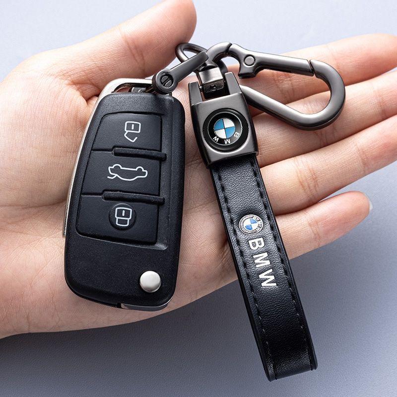 BMW Keychain Leather Color Emblem Style Black for M Performance Keyring tag Car motorcycle lanyard accessories Fashion Gift cysh69