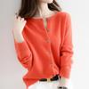 2026 Autumn-Winter Women's Korean Style Knit Sweater with Half-High Lace Collar