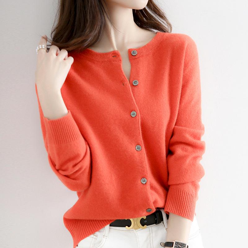 2026 Autumn-Winter Women's Korean Style Knit Sweater with Half-High Lace Collar