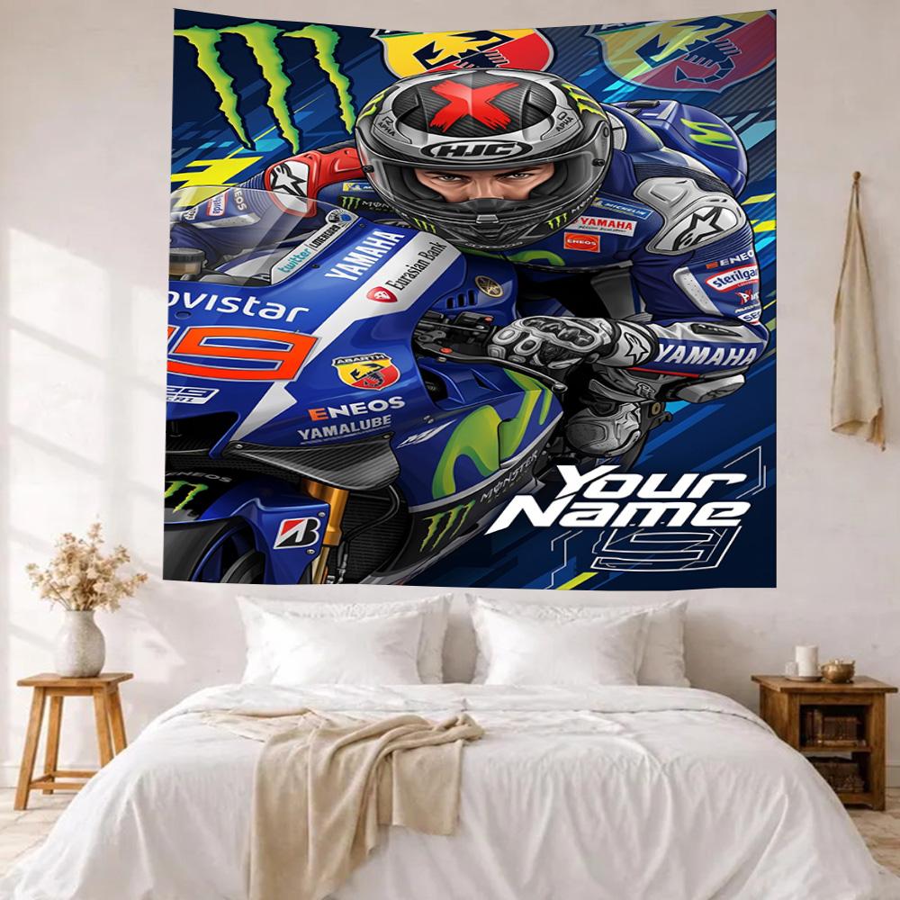 Jorge Lorenzo Custom Your Name Wall Decor Tapestry Art For Pet Memorial Birthdaywedding Party Backdrop Family Gift