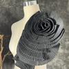 Корсаж 3D Цветочная аппликация Многослойное плиссированное платье-свитер Платье Блузка Декор DIY Вышивка Патч Аксессуары для одежды Свадебная вечеринка Одежда Украшение