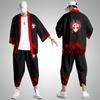 Men Cosplay Yukata Tops Pants Chinese Style Japanese Street Samurai Harajuku Kimono Suit Cardigan