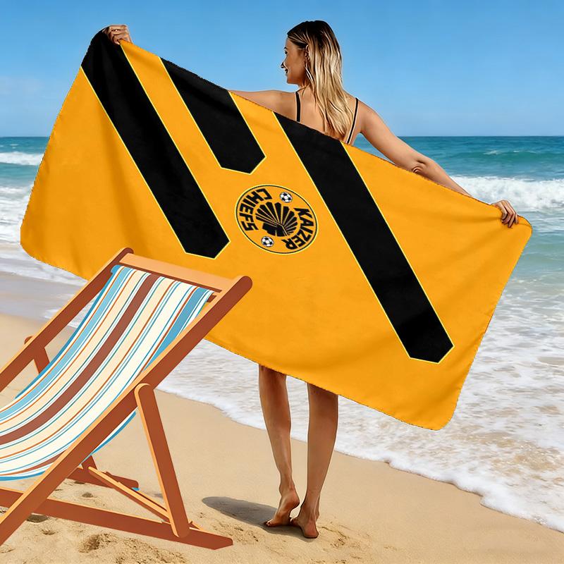 Kaizer Chiefs Print Beach Towel, Large Soft Quick Dry Towel for Beach Camping Swimming
