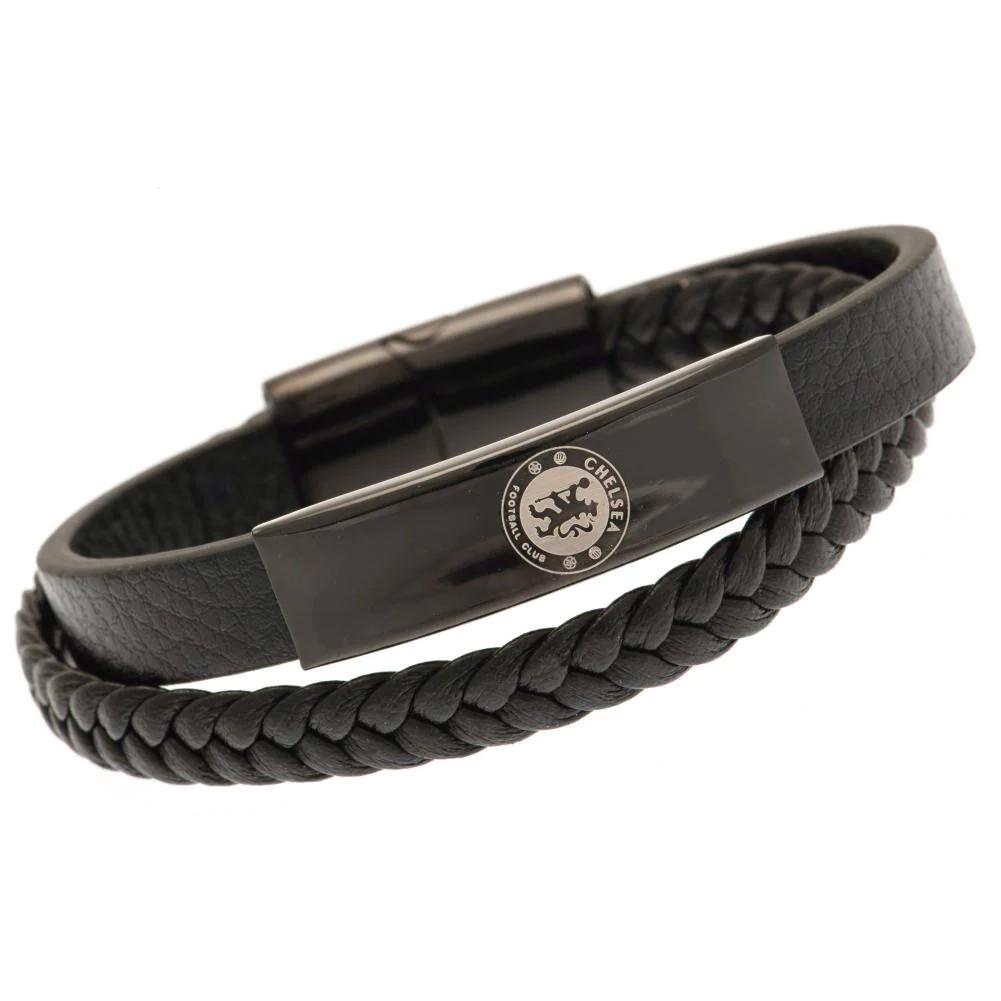 Chelsea FC Leather Crest Bracelet