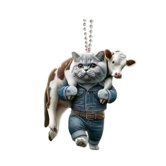 Подвеска для автомобиля Легкая Портативная Дизайн кошки собаки Подвеска для подвешивания 2D Акриловый Шарм Брелок Ключи