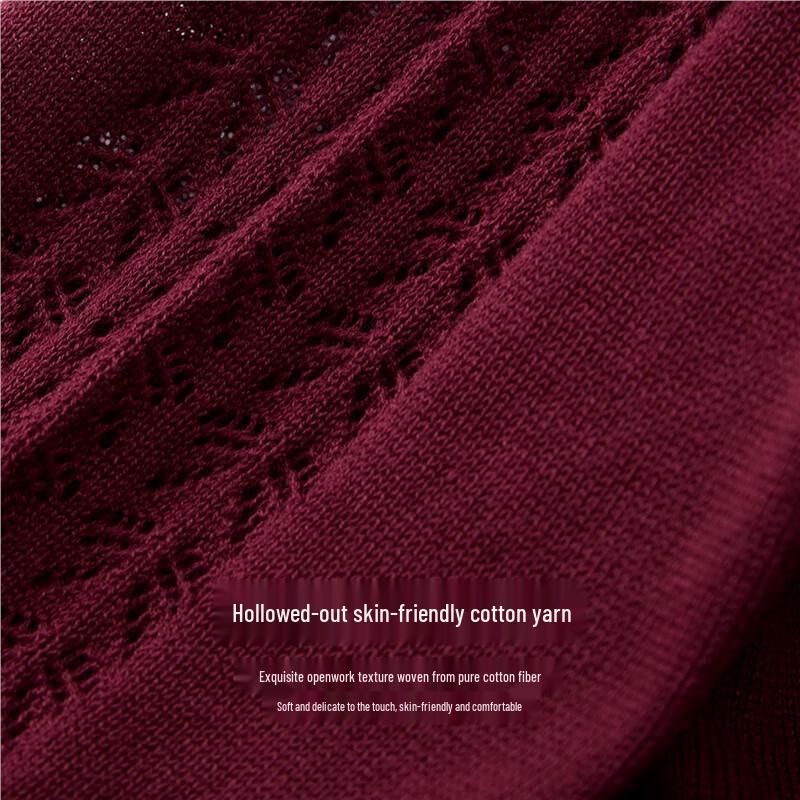 Женский вязаный свитер Giordano в стиле ретро красного цвета