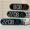 Электронные настенные часы с дисплеем температуры, даты, 12/24-часовым форматом, цифровые светодиодные часы, регулировка яркости, отображение календаря