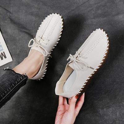 Модные летние мокасины женские повседневные туфли на шнуровке мокасины мягкая подошва женская обувь женская обувь на плоской подошве женские универсальные шапочки