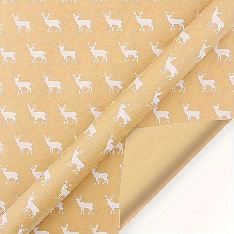 Large Size Vintage Christmas Gift Wrapping Paper Roll Christmas Tree Thickened Kraft Paper for Gift Wrapping, Christmas Party, Gift Boxes