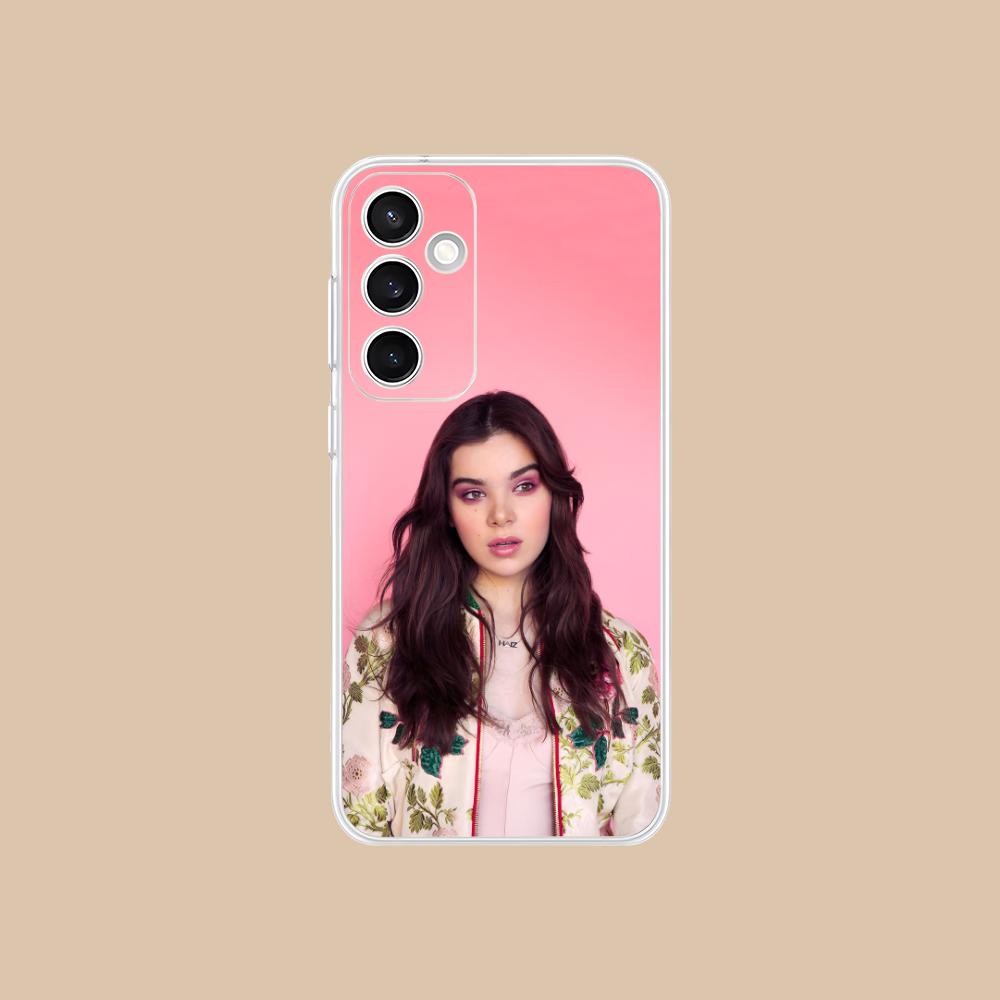 Hailee Steinfeld Clear Mobile Phone Case for Samsung Galaxy S25 S24 S23 S22 S21Plus FE Ultra Colorful Cover
