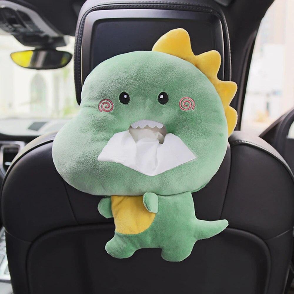 Милая мультяшная автомобильная коробка для салфеток, креативная короткая плюшевая коробка для салфеток для автомобиля, коробка для подлокотника, коробка для салфеток для автокресла, аксессуары для автомобильных украшений