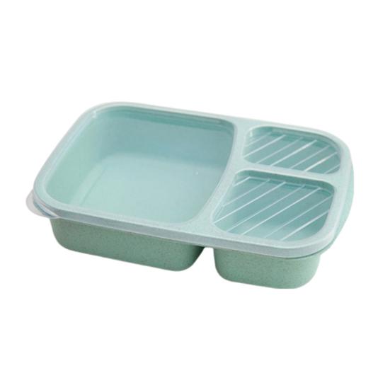 Ланч-бокс Штабелируемая коробка для бенто с 3 отделениями Многоразовые контейнеры для приготовления еды для детей и взрослых Крышка для сохранения свежести без бисфенола-А Легкое хранение