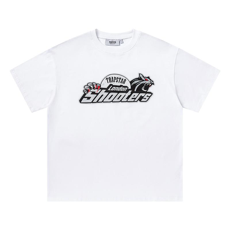 Cross-border new graffiti letter printing European and American street trendy brands loose and versatile casual men's and women's short-sleeved round