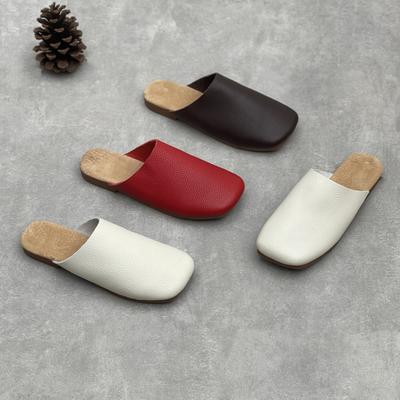 Модная GKTINOO 2025 Новая Женская Обувь Ручной Работы из Натуральной Кожи на Мягкой Подошве Повседневные Туфли С Круглым Носком Слипоны Плоские Шлепанцы