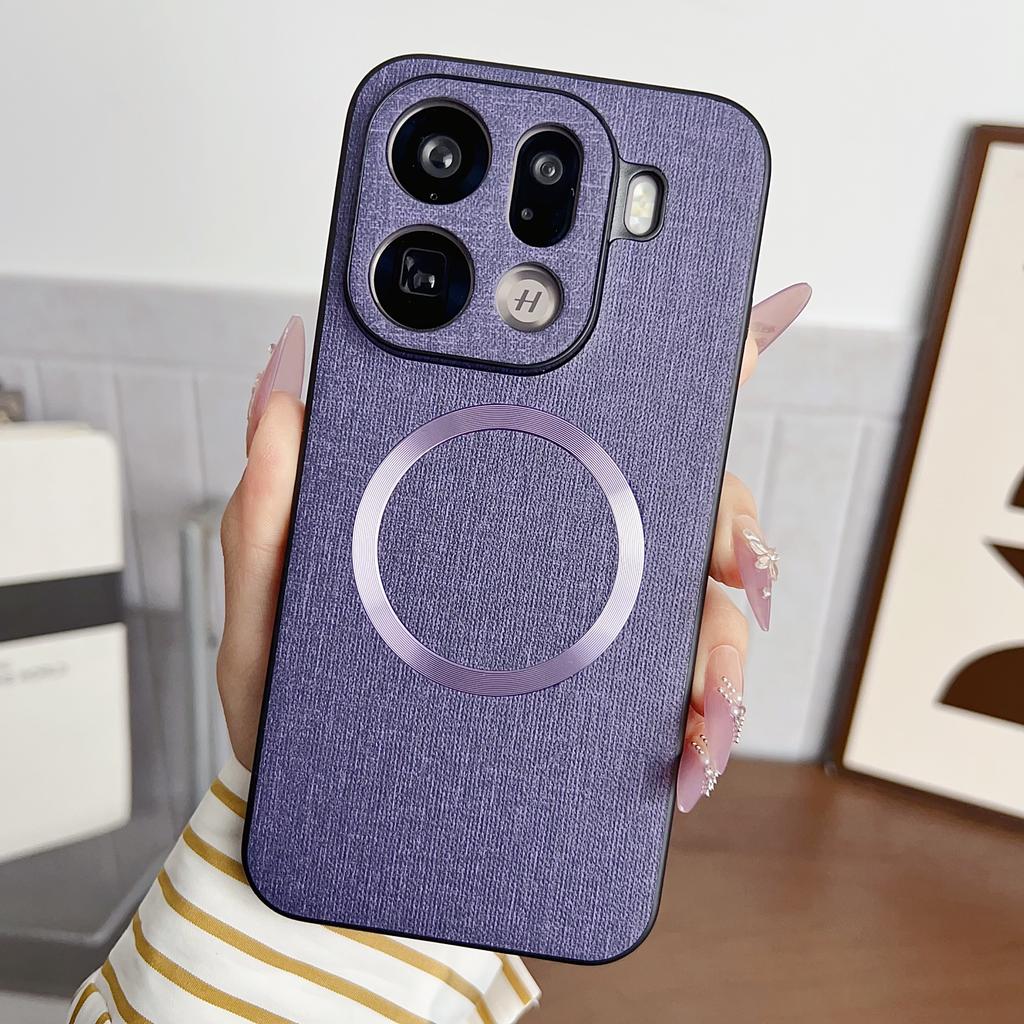 Для Oppo Find X9 X8 Pro для Magsafe Магнитный Чехол для Беспроводной Зарядки Чехол для Find X8 Ultra Find X9Pro Кожаная Защитная Крышка