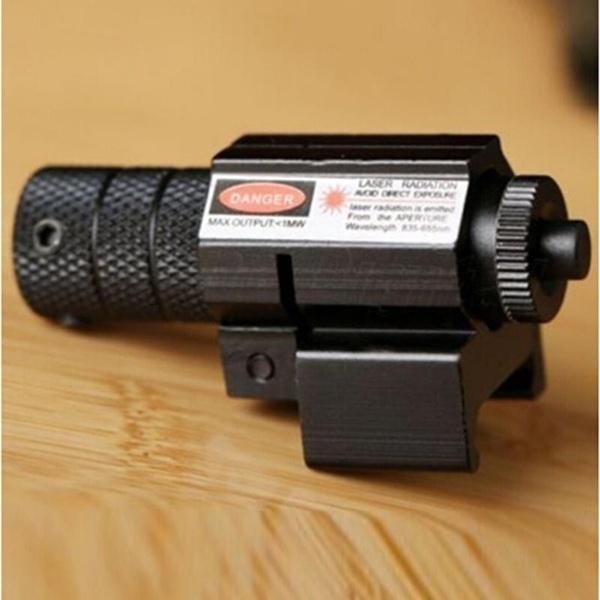 Тактический красный лазерный прицел с креплением для винтовки, пистолета Пикатинни (цвет: черный)