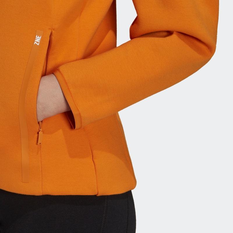 Adidas W ZNE Fz однотонная спортивная повседневная толстовка с капюшоном женская верхняя одежда золото H34467