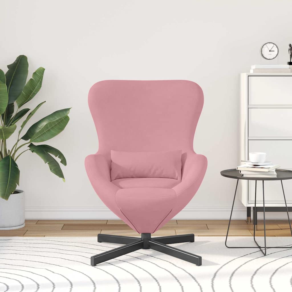 Egg Chair Pink 63 x 73 x 90 cm Velvet