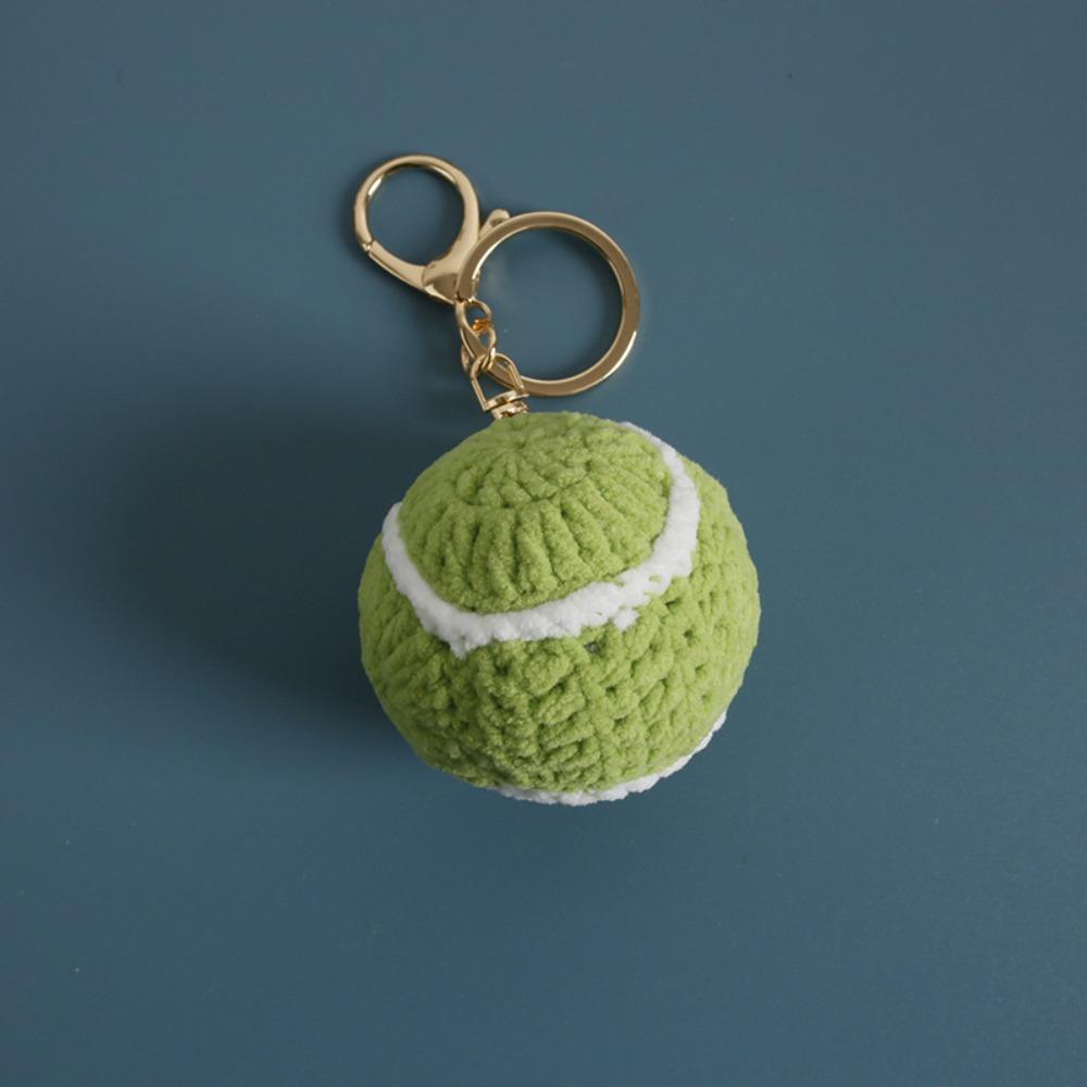 Billiards Rugby Knitting Basketball Keychain Handmaking Sport Ball Pendant Backpack