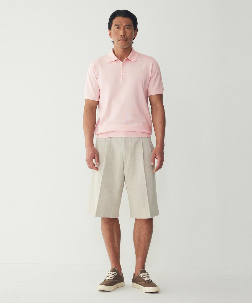 MAN ON THE BOON Silk Blend Short Polo Knit_Pink 4716113041