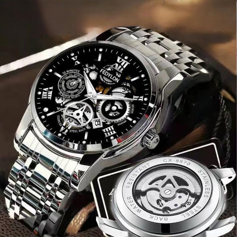 Мужские немеханические часы полностью автоматические водонепроницаемые новые мужские часы с большим циферблатом