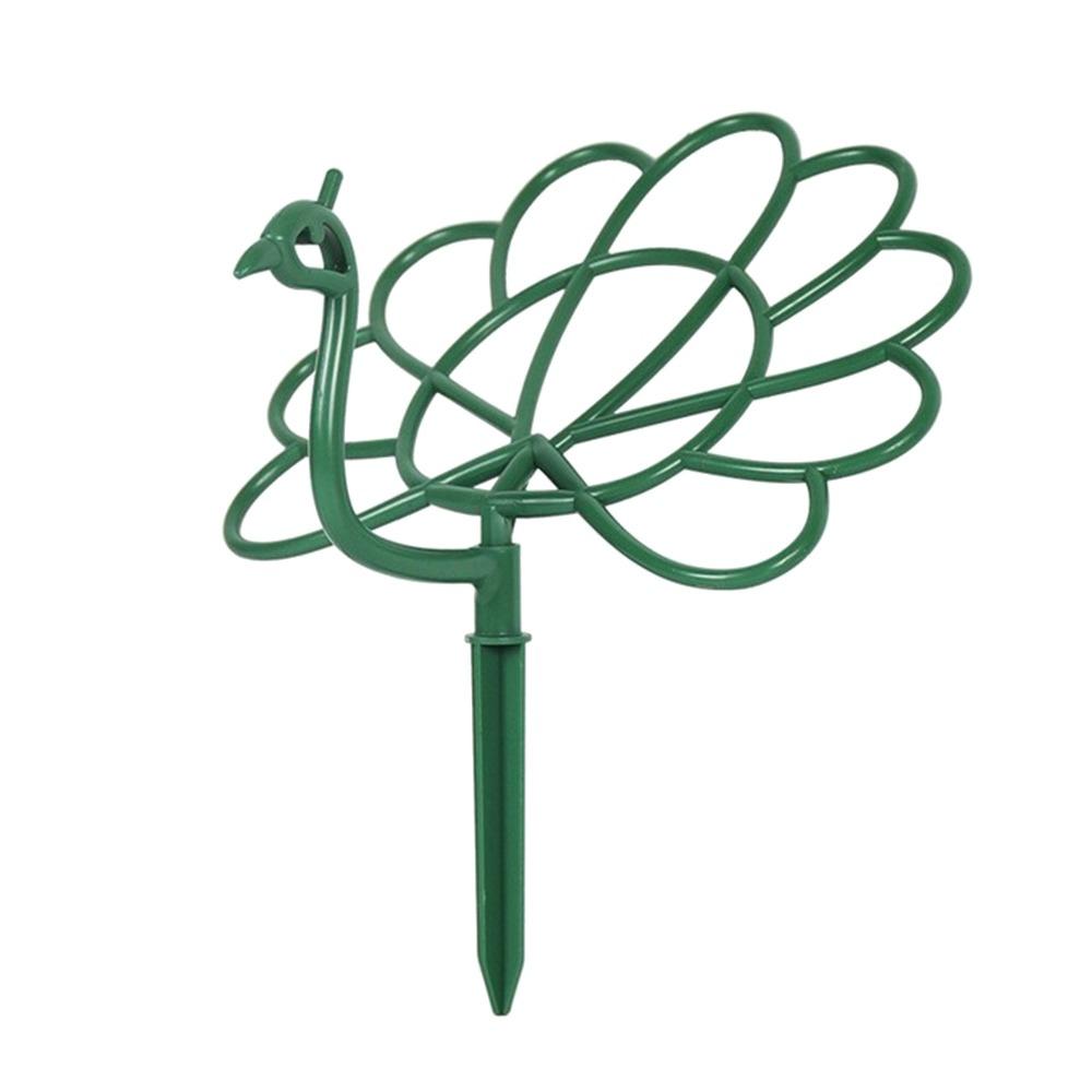 Outdoor Peacock Shape Trellis Stick Frame Garden Plant Stake Flower Climb Frame Courtyard Flowers