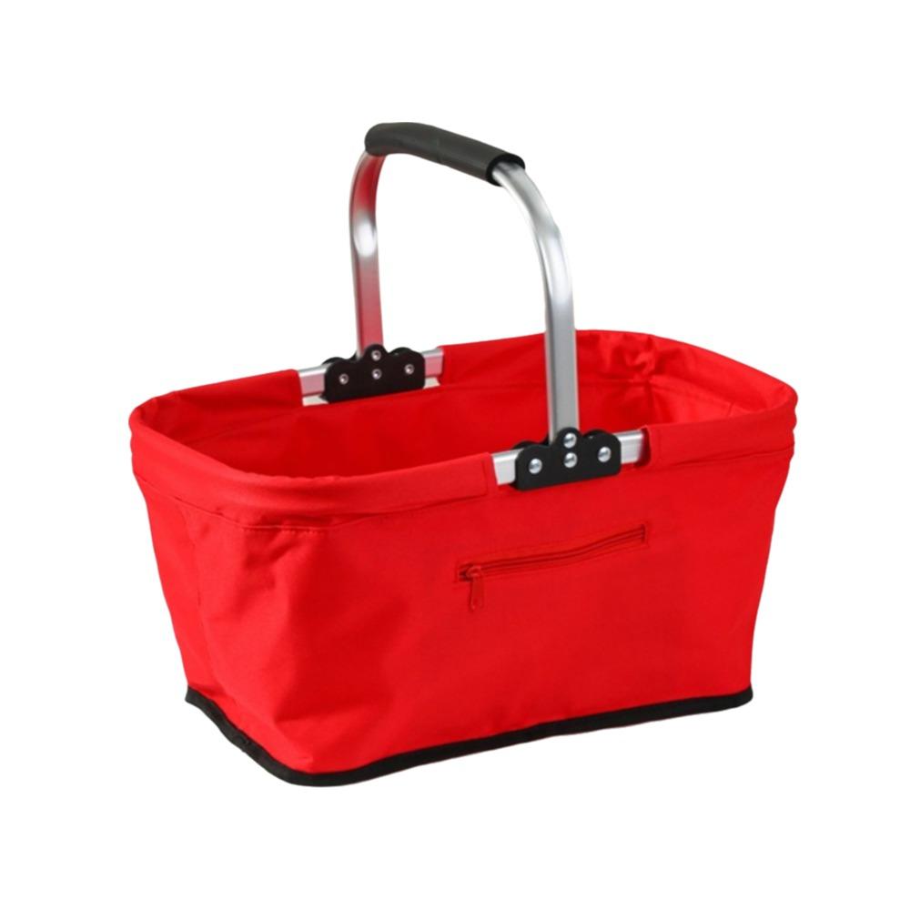 26 L Grocery Shopping Basket Oxford Cloth Shopping Bag Basket Grocery Storage Container Travel