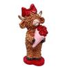 Фигурка из смолы "Шотландская корова", Орнамент, Поделка, Новинка, Настольное украшение для полки в помещении, Офиса, Обеденного стола, Центральный элемент стола