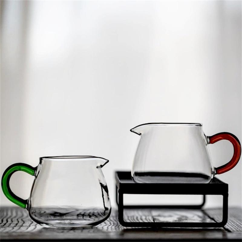 200ml Heat Resistant Glass Fair Cup Household Pourer Glass Creamer Pot Coffee Tea Glass Dispenser Chahai Kungfu Tea Set Accessor