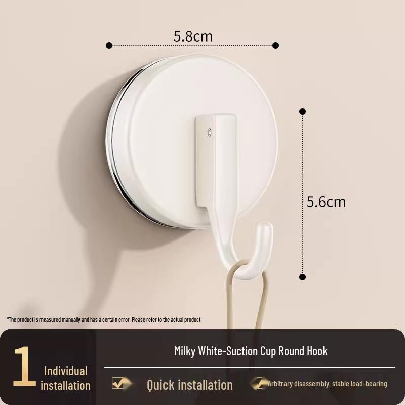 Vacuum Adhesive Hook - No-Drill, Strong Suction, No-Trace, for Kitchen, Bathroom, or Door