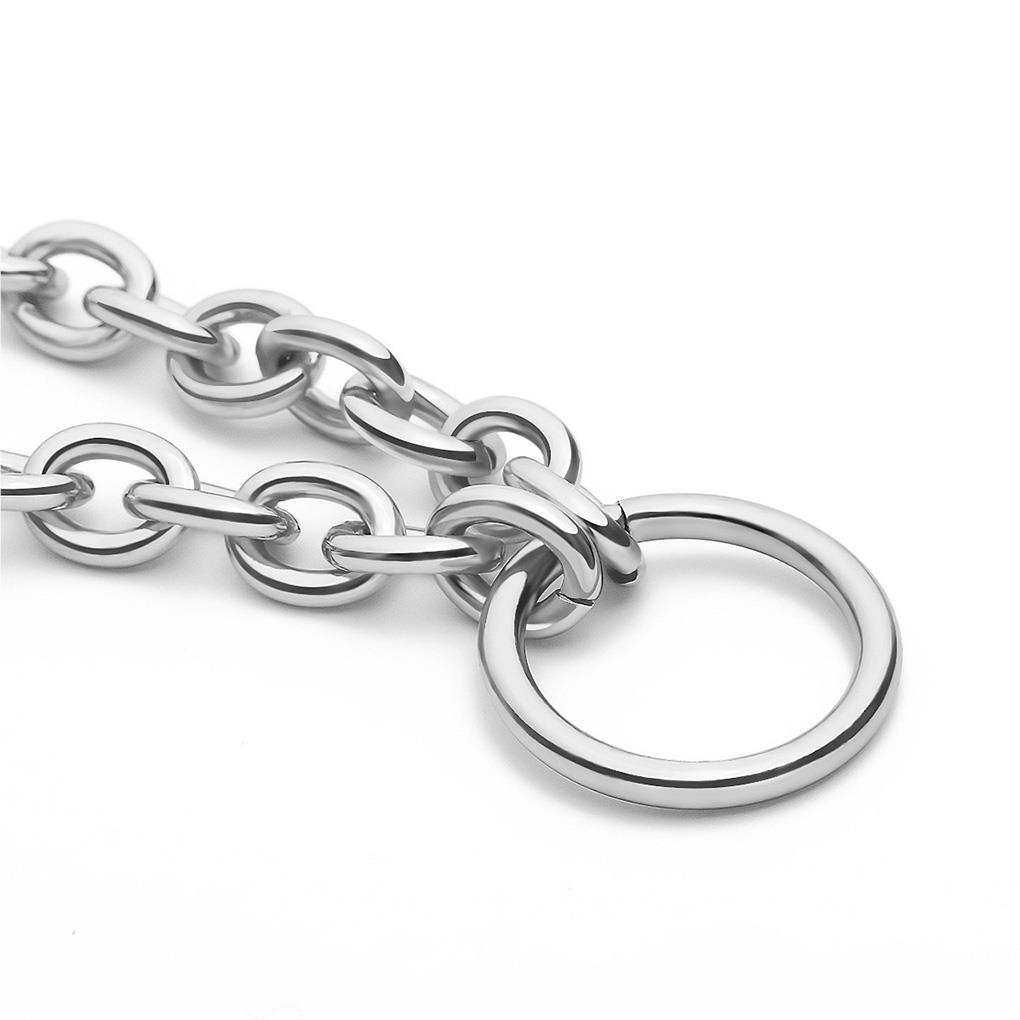 Простая толстая цепь-замок Геометрическое полое кольцо Панк ожерелье Модная бижутерия