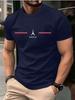 Men's 100% Pure Cotton Summer Loose Oversized Casual Paris Letter Printed Sports Round Neck Short Sleeved T-shirt Top